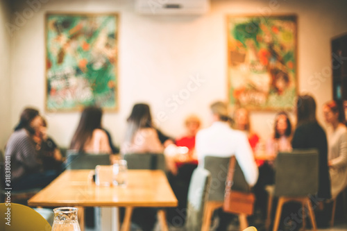 Women having meeting