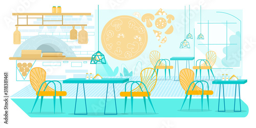 Fast Food Cafeteria, Pizza House Design Interior