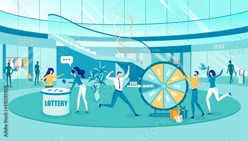 Gambling Game and Lottery Drawing in Shopping Mall
