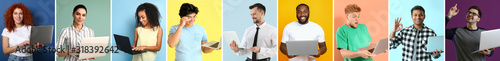 Collage with different peop...