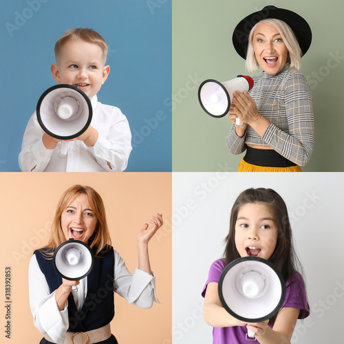 Collage of different people...