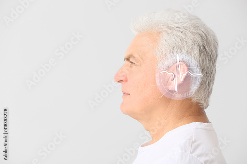 Handsome mature man with he...