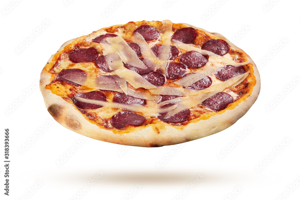 Pizza on a white background