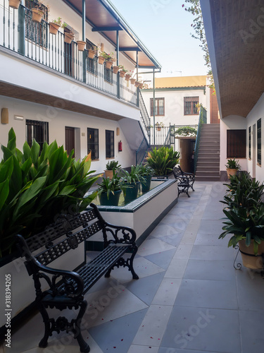 Courtyard in the city of Seville Spain