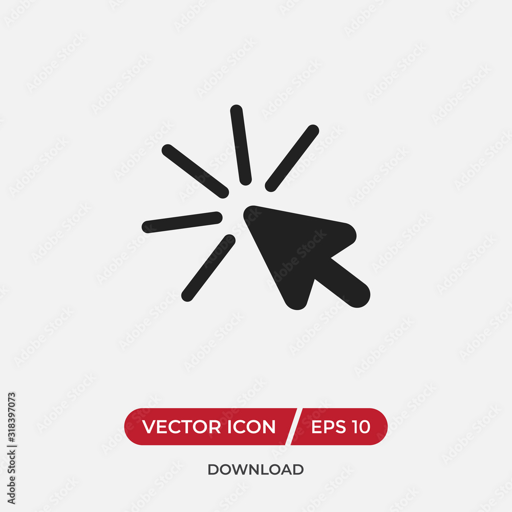 Click vector icon in modern design style for web site and mobile app Click vector icon in modern design style for web site and mobile app