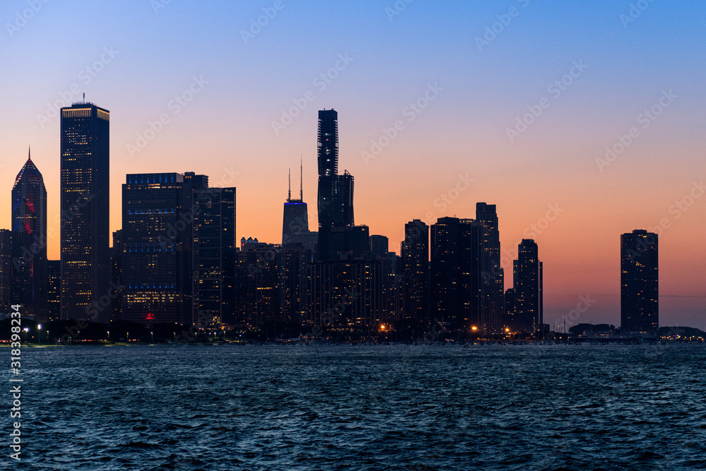 Obraz premium Downtown Chicago panorama