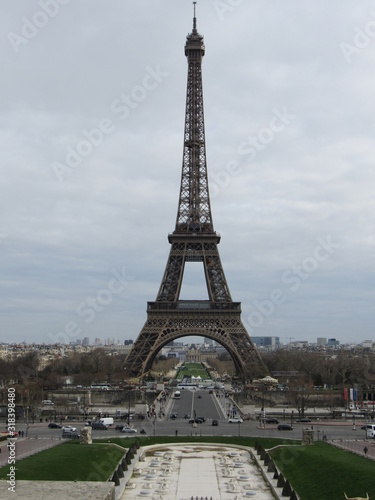 View of the Eiffel Tower from the exterior of Palais de Chaillot in Paris, France  © Isabel