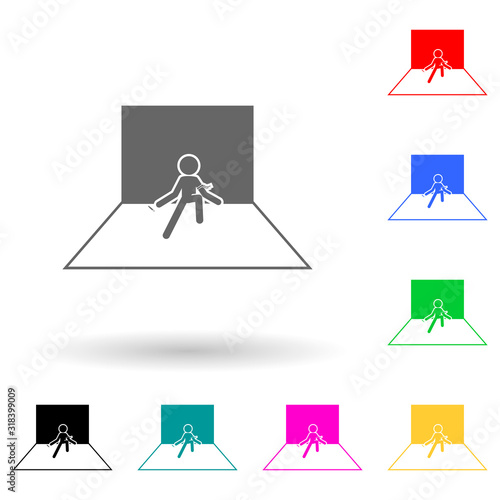 drug overdose multi color style icon. Simple glyph, flat vector of bad habbits icons for ui and ux, website or mobile application