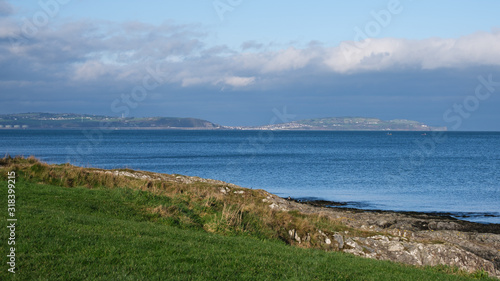 View of the Coast from Ulster Way Path, Northern Ireland, UK