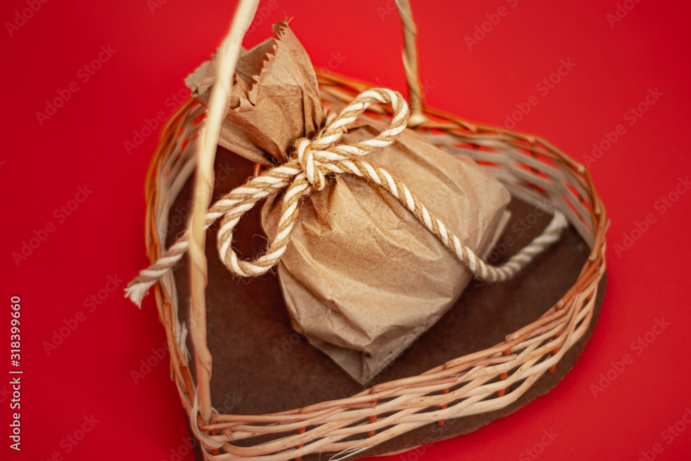 Bolsa de pales presente de san valentín día de los enamorados