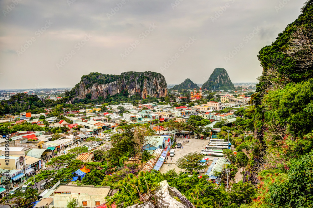 Naklejka premium Views in and around the Marble Mountains of Da Nang in Vietnam