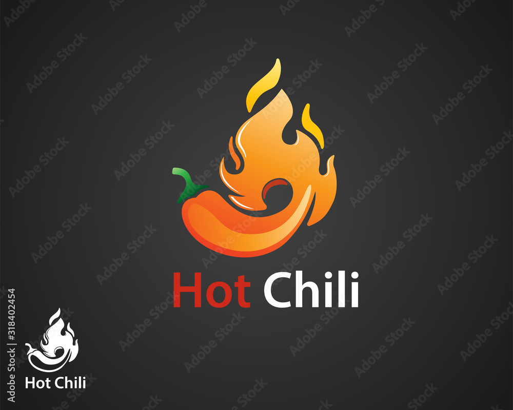 abstract Hot chili fire burn logo design inspiration abstract Hot chili fire burn logo design inspiration