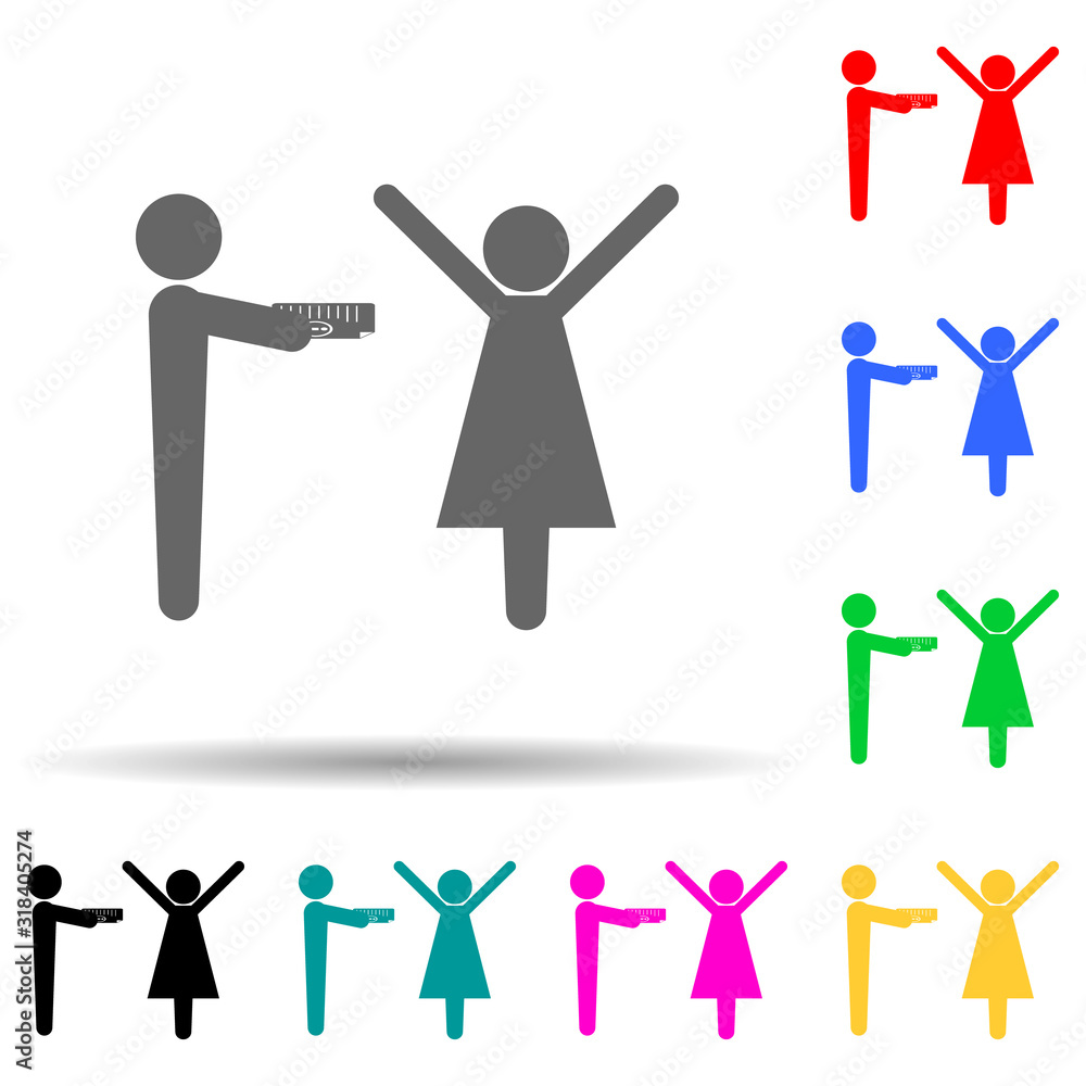 give a gift to your beloved multi color style icon. Simple glyph, flat vector of conversation and friendship icons for ui and ux, website or mobile application give a gift to your beloved multi color style icon. Simple glyph, flat vector of conversation and friendship icons for ui and ux, website or mobile application