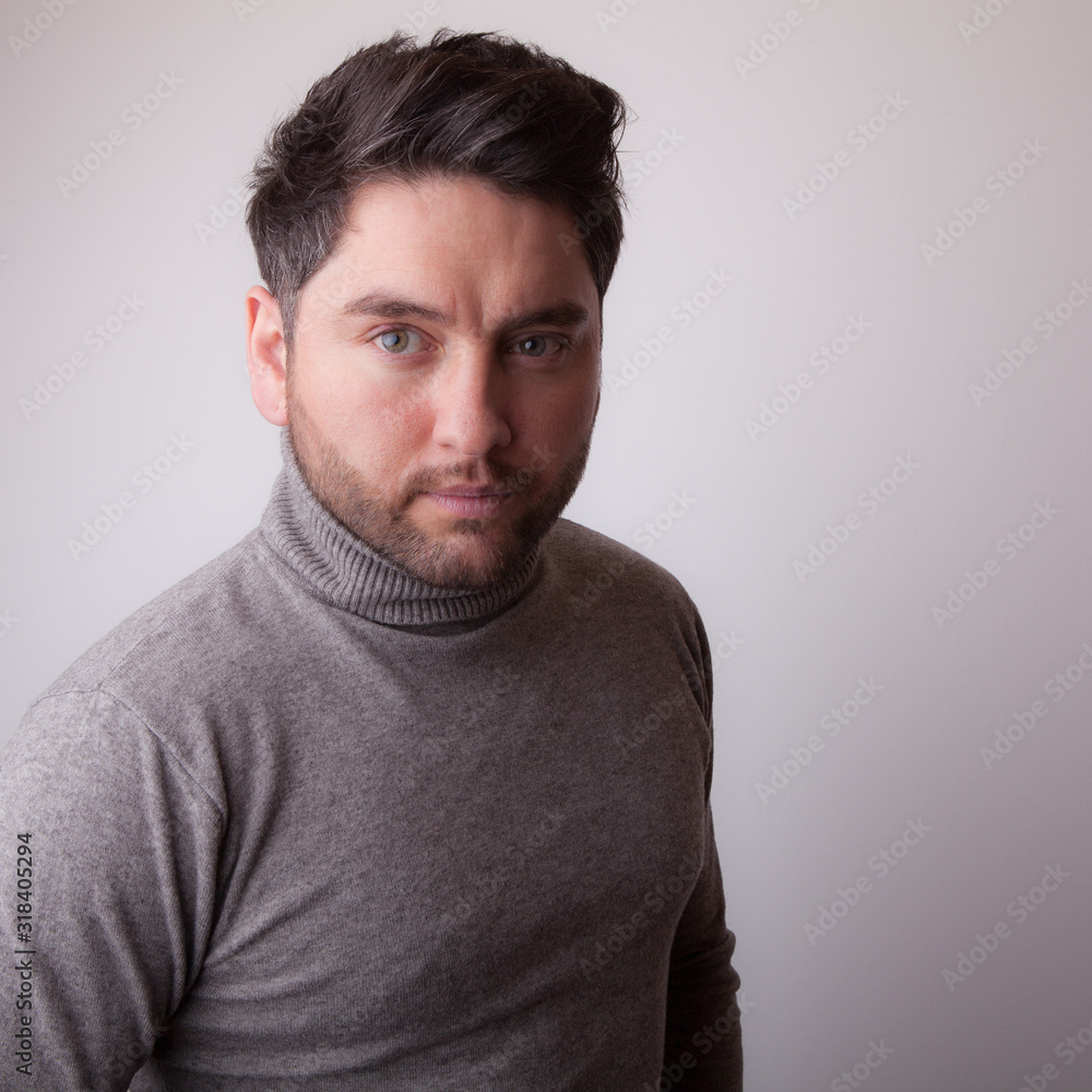 Handsome young elegant man studio portrait. Handsome young elegant man studio portrait.