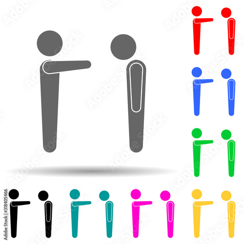 account for misconduct multi color style icon. Simple glyph, flat vector of conversation and friendship icons for ui and ux, website or mobile application
