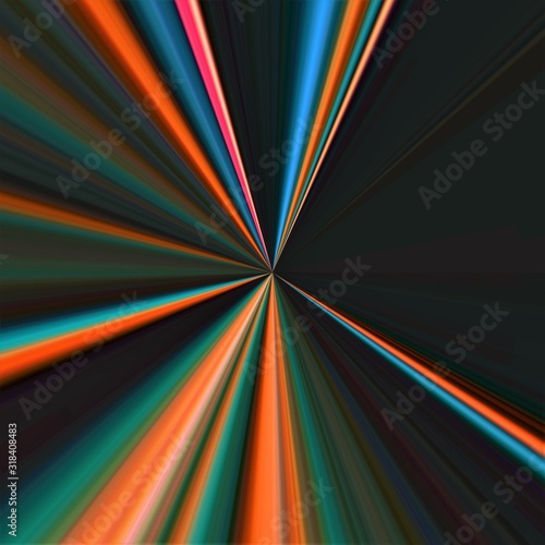 Wallpaper Mural Colorful striped perspective lights background with starburst effect lines. Torontodigital.ca