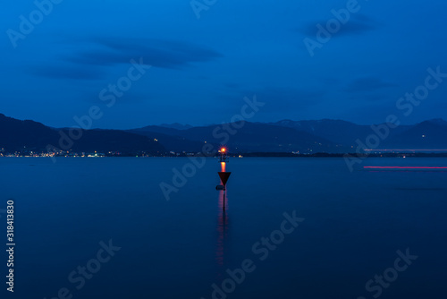 dark sea lake constanz germany bodensee lighthouse