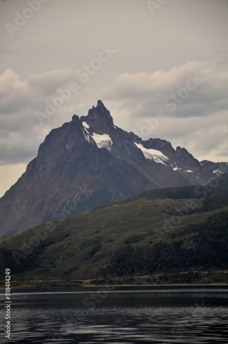 mountains and clouds at Tierra del Fuego