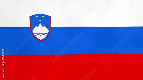 Slovenian Flag of Slovenia isolated alpha channel and luma matte
