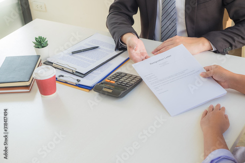 Standing documents, resigning from the workplace, give to the personnel department or supervisor.
