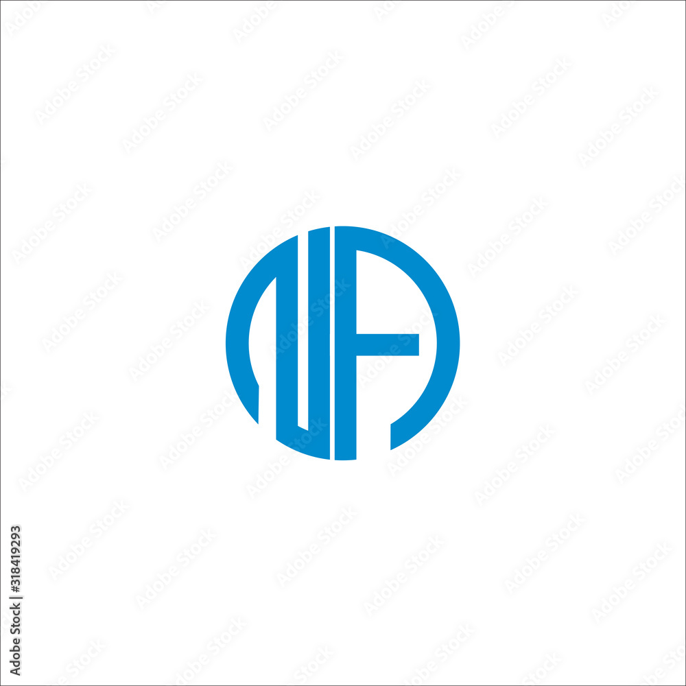 NA initial letters circle logo NA initial letters circle logo