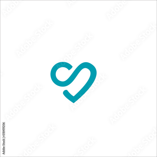 Letter S logo icon love design