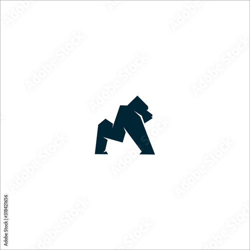  M Gorilla logo icon design vector