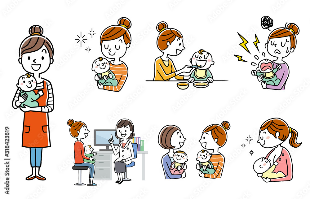 People set: parenting, parent and child, lifestyle People set: parenting, parent and child, lifestyle