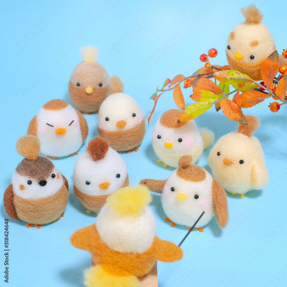 Felting birds Felting birds