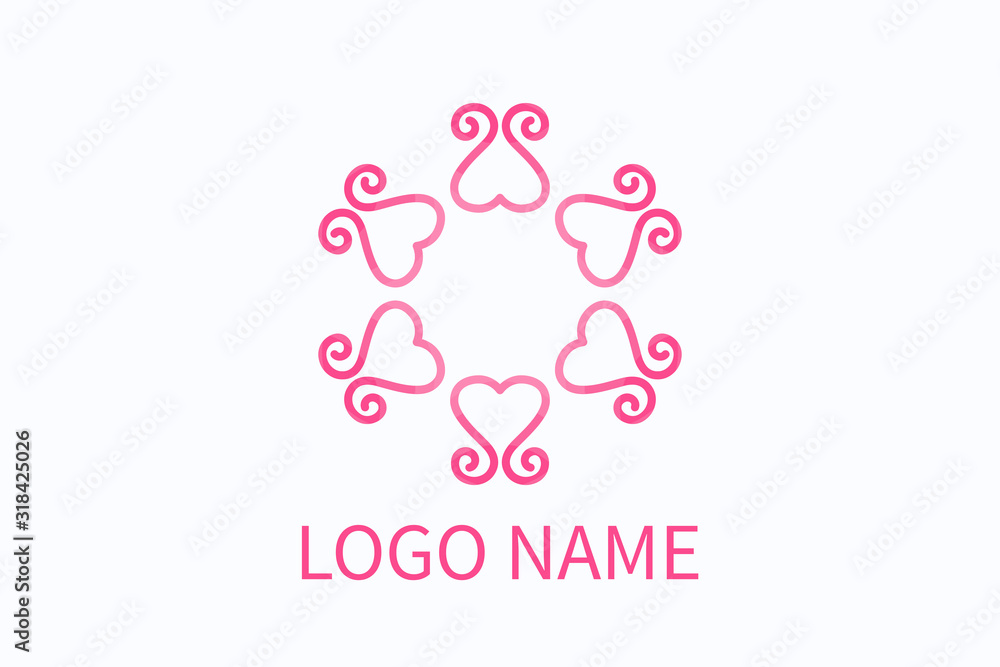 love flower logo