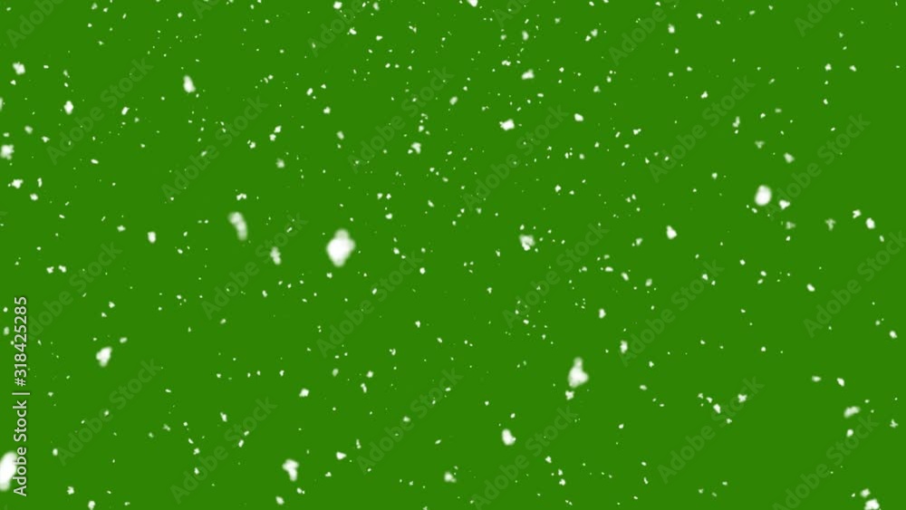 Nature snowfalling on green screen background Nature snowfalling on green screen background
