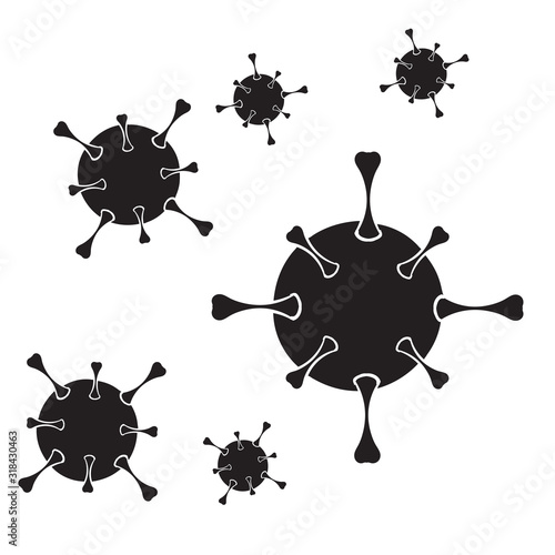 coronavirus disease illustration with hand drawn doodle cartoon style