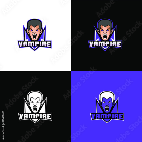 vampire head logo sport design