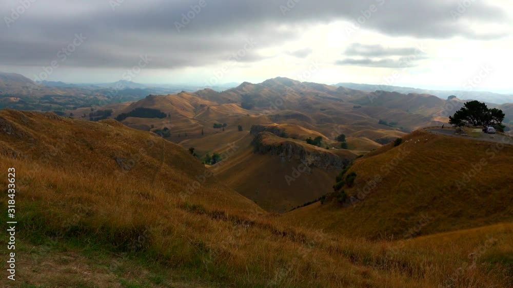 aerial view from the mountain Te Mata Peak to the mountain ranges aerial view from the mountain Te Mata Peak to the mountain ranges