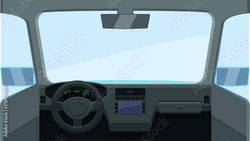 vector illustration of a car dashboard