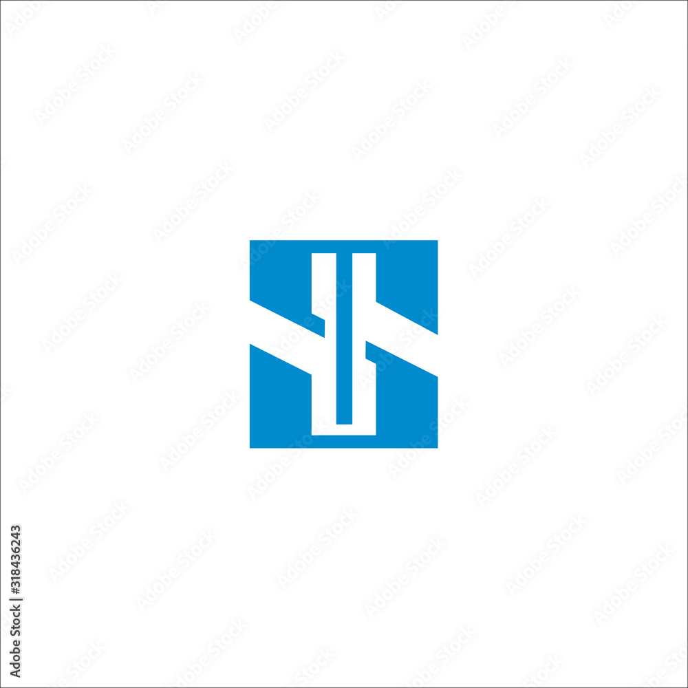 ST negative space letter logo ST negative space letter logo
