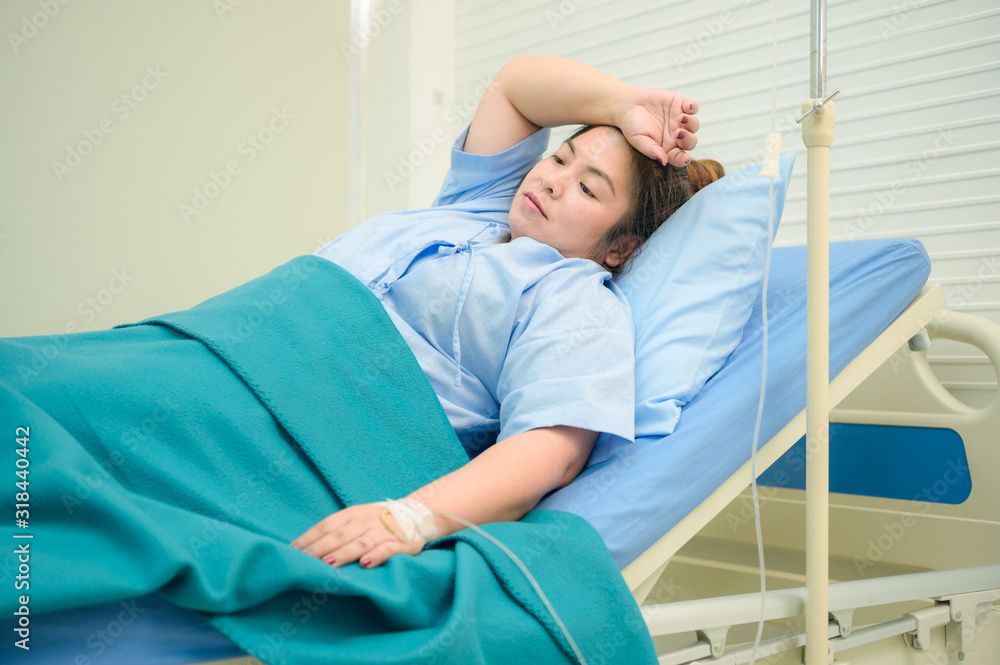 Fototapeta premium Asian Fat women patient in the hospital
