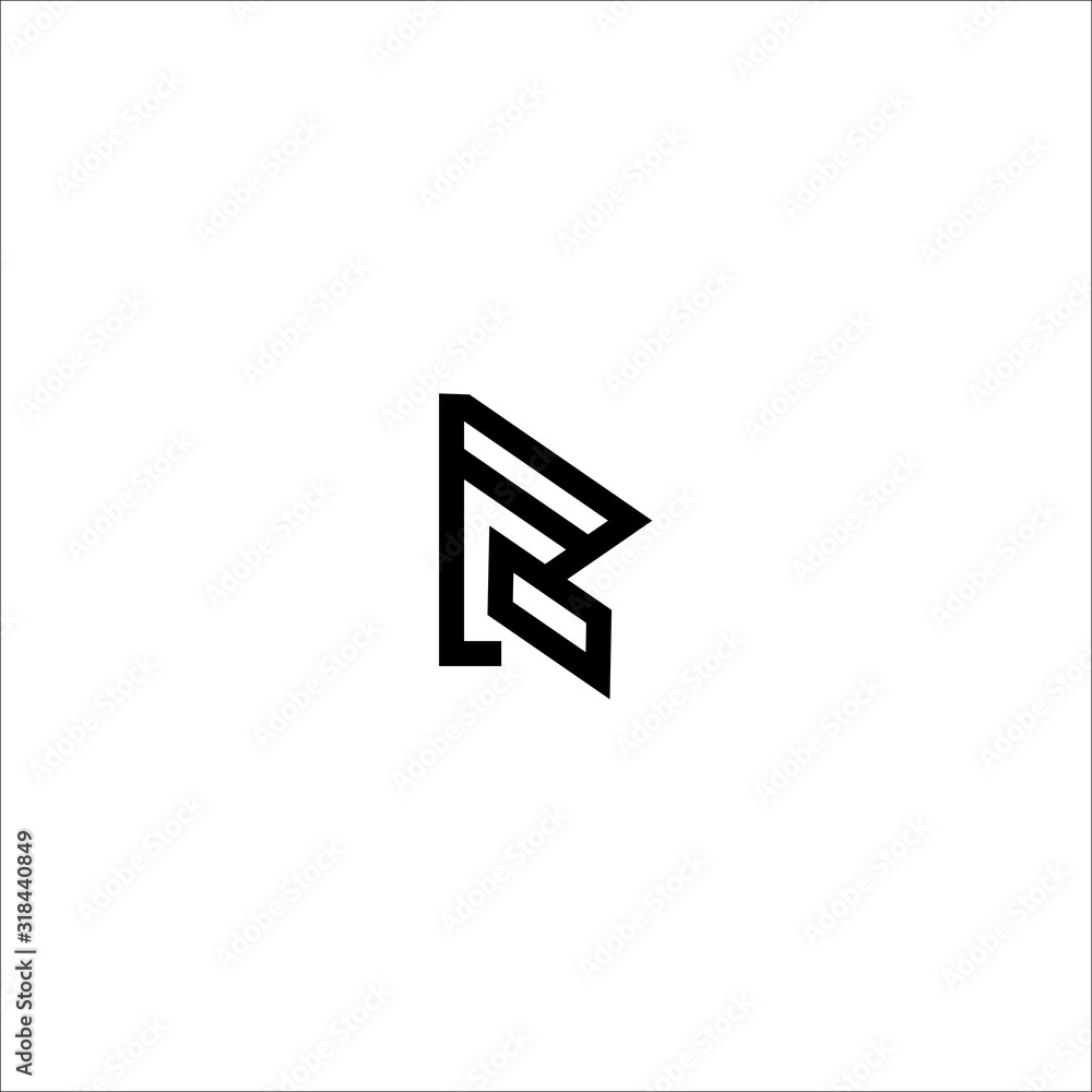 R initial monogram negative space R initial monogram negative space
