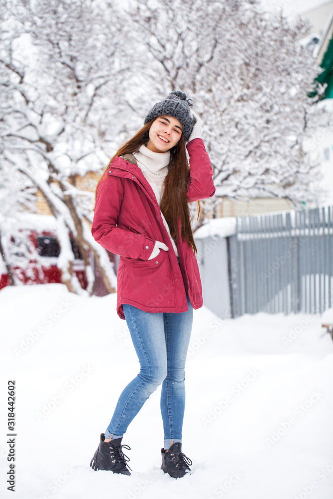 Fashion young girl in the winter time Fashion young girl in the winter time