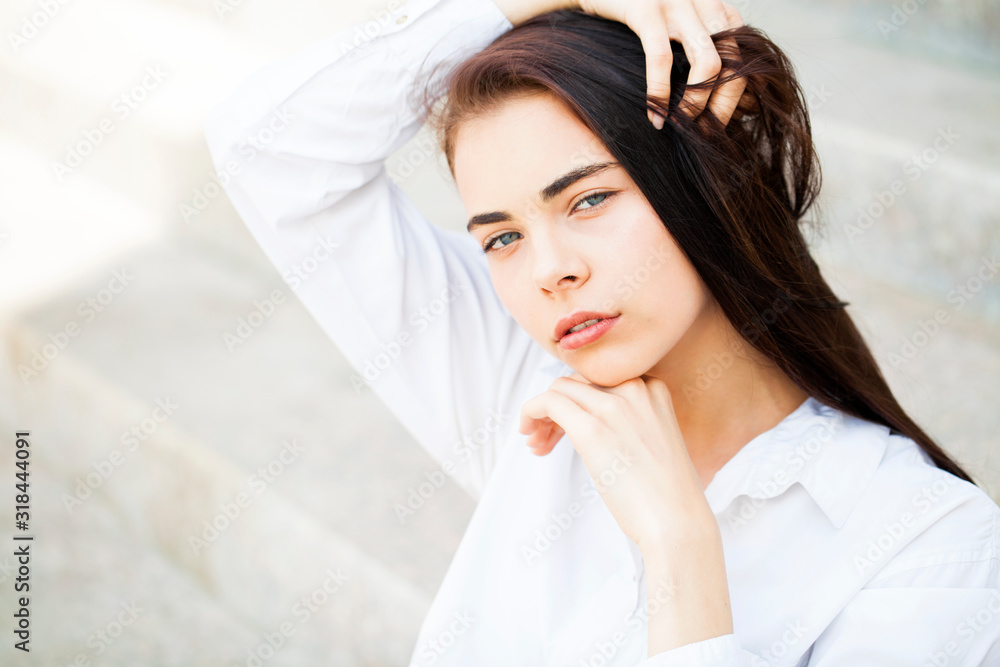 Young Beautiful brunette girl Young Beautiful brunette girl