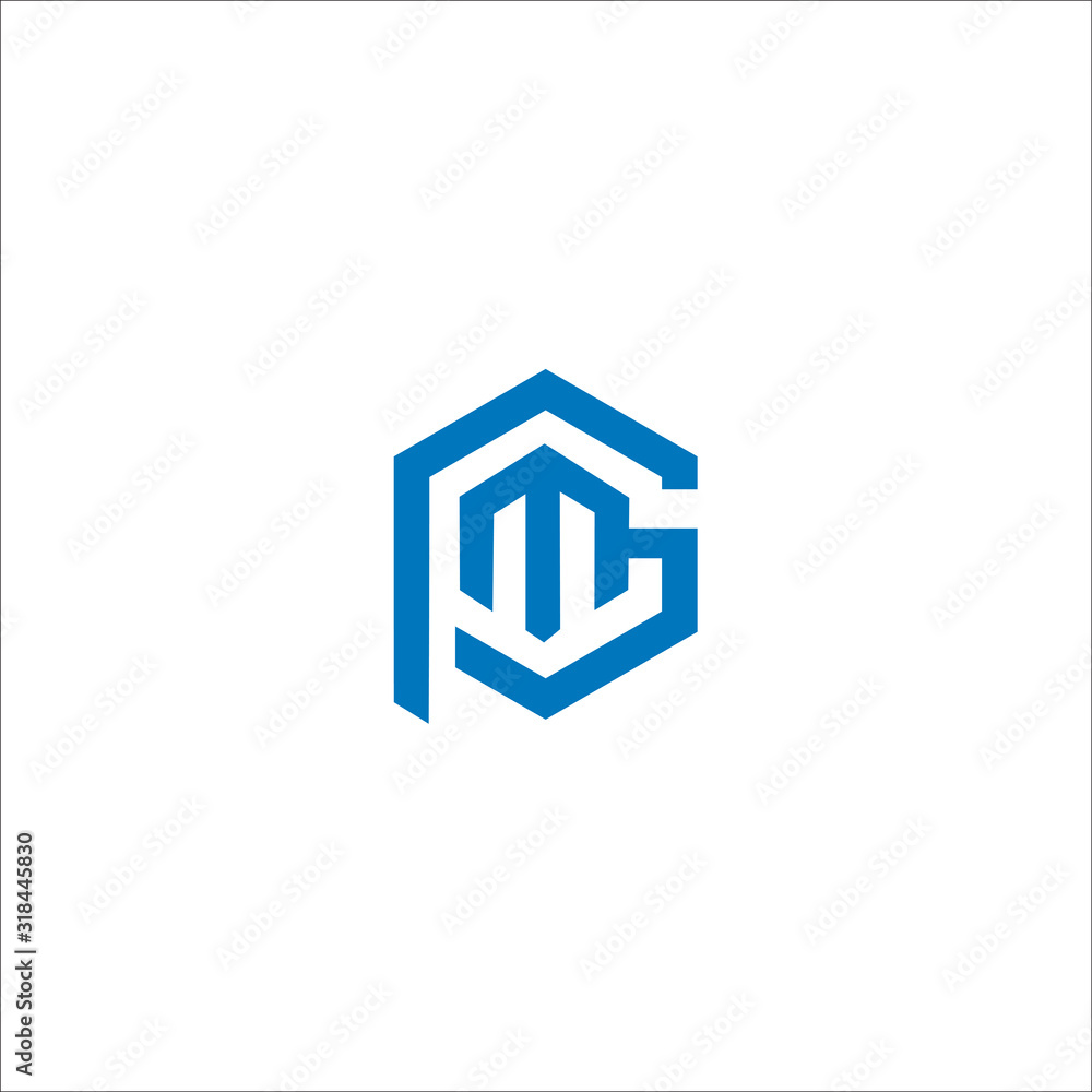 MP or PM or PMG letter logo design template MP or PM or PMG letter logo design template