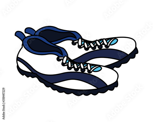 american football shoes on white background