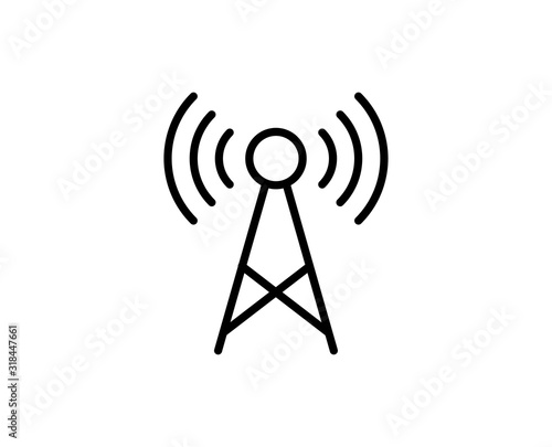 Antenna line icon