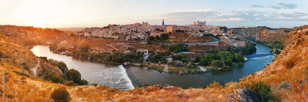 Toledo skyline panorama aerial view