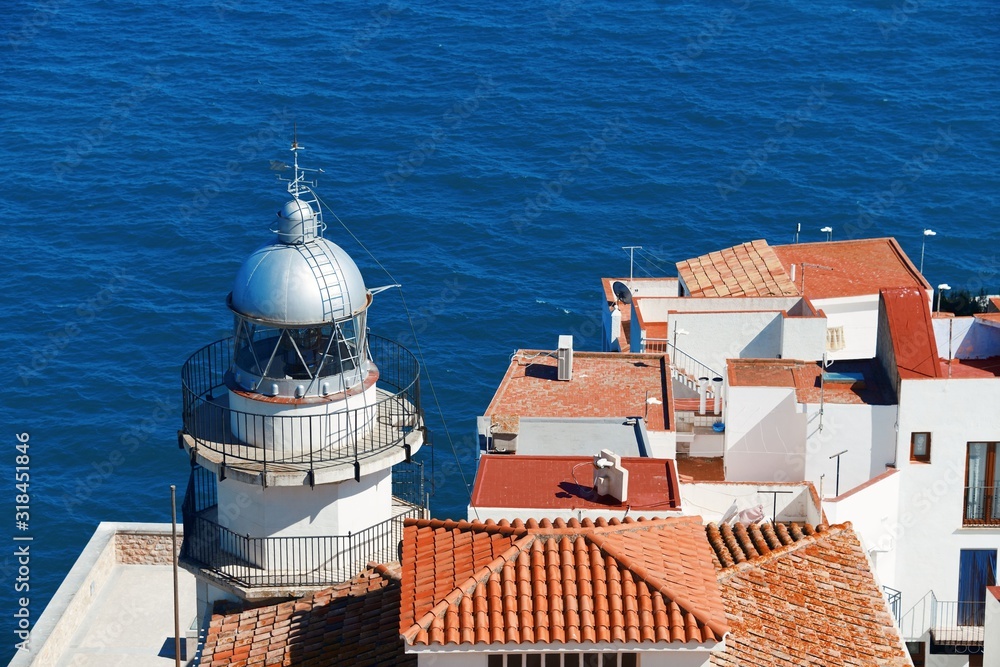 Obraz premium Peniscola Castle lighthouse