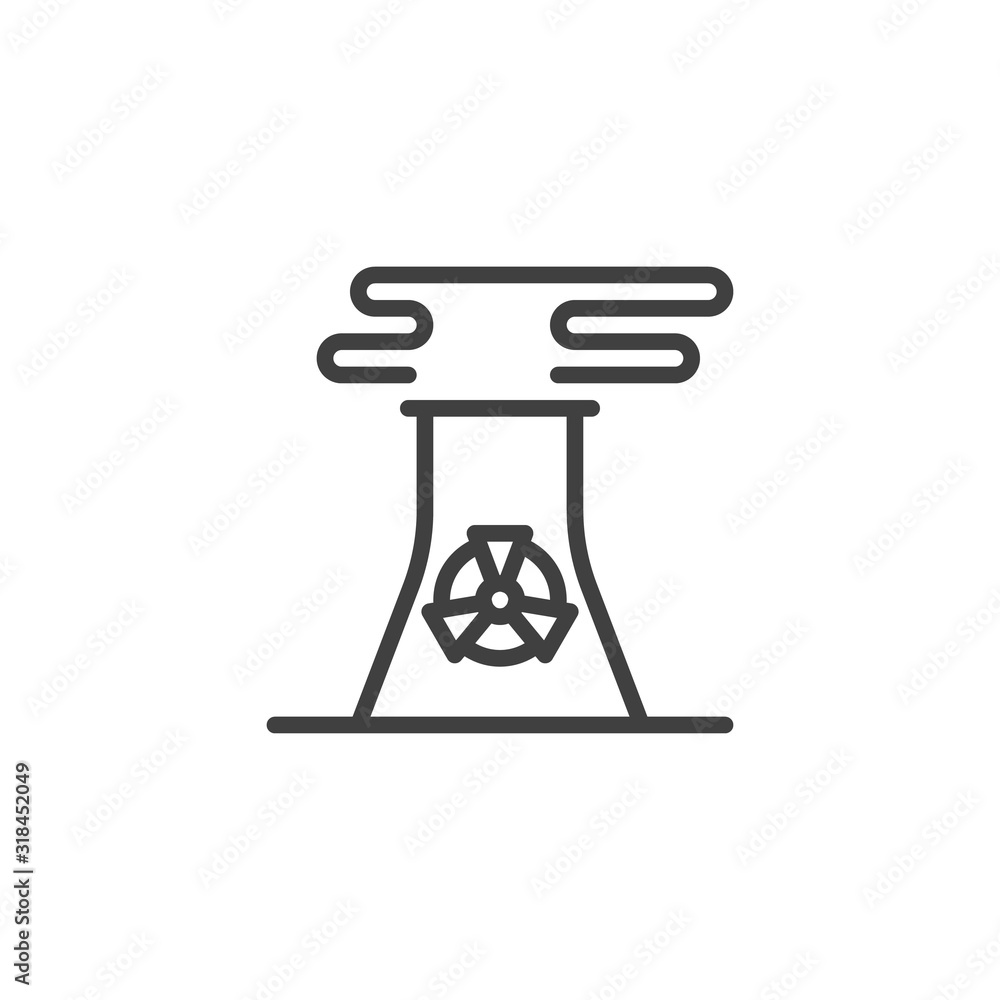 Industrial chimney pollution line icon. linear style sign for mobile concept and web design. Industry factory chimney smog outline vector icon. Symbol, logo illustration. Vector graphics Industrial chimney pollution line icon. linear style sign for mobile concept and web design. Industry factory chimney smog outline vector icon. Symbol, logo illustration. Vector graphics