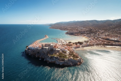 Peniscola Castle aerial view