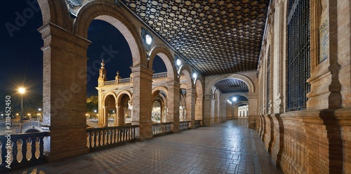 Seville Plaza de Espana night
