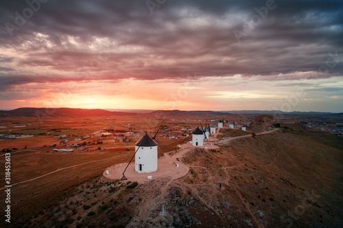 Windmill sunset