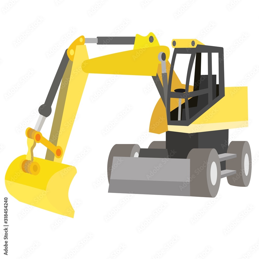 パワーショベルカー Stock ベクター Adobe Stock